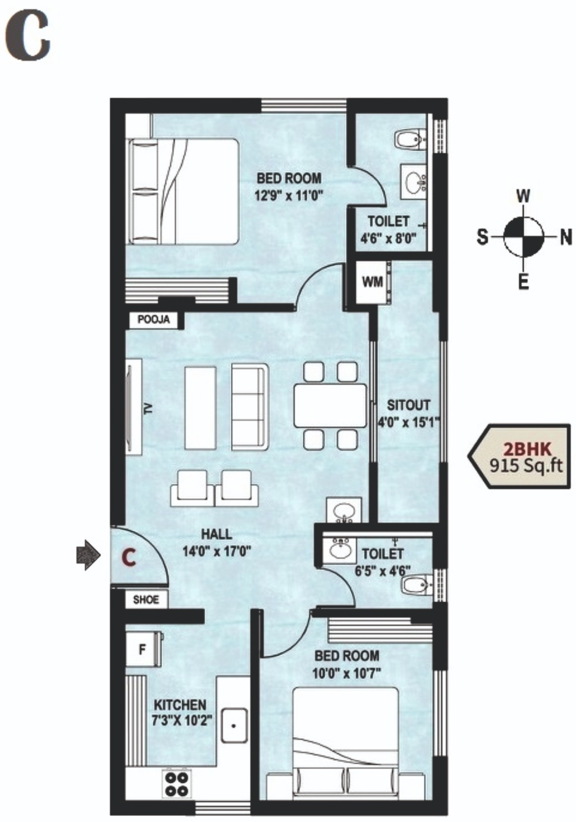 B Floor-plan