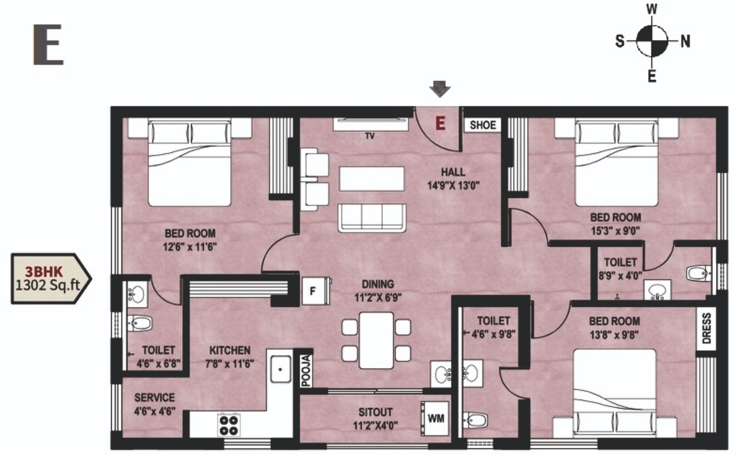 B Floor-plan